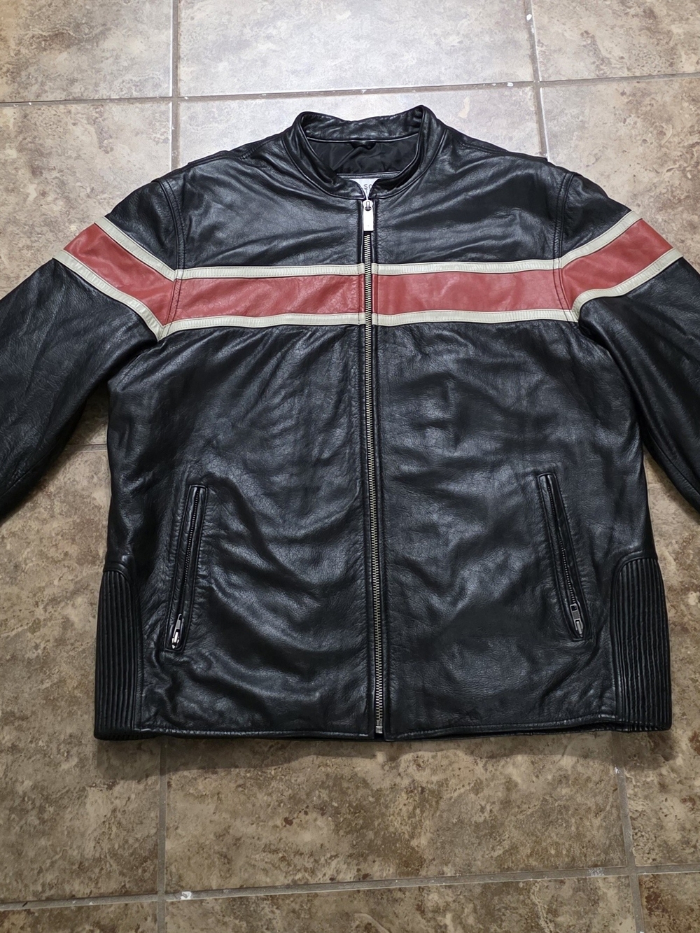 Wilson's Leather M. Jullian Leather Color Block Jacket Size Large